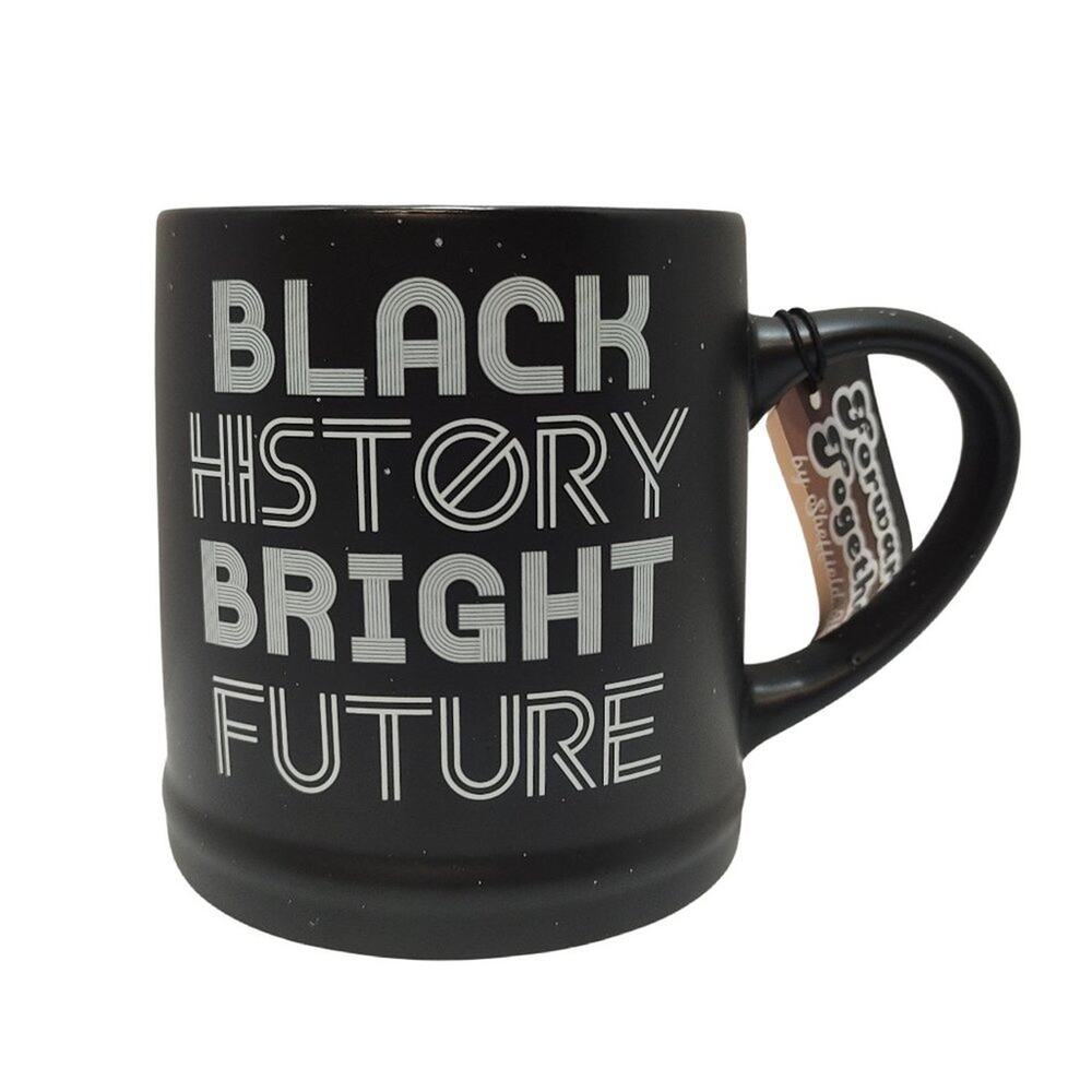 Sheffield Home Black History Bright Future Matte Speckled Mug 20oz Green Inside